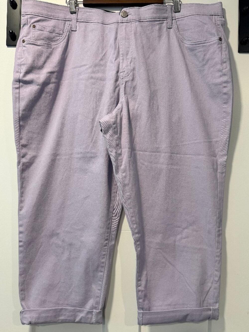 NWT Sonoma Lavender Girlfriend Fit Denim 5-Pocket Stretch Capris